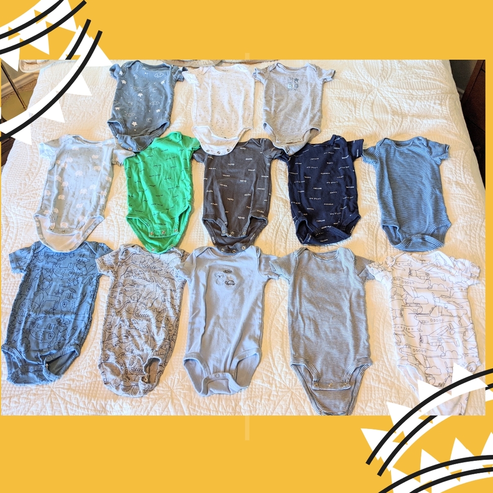 Carter's Baby Boy Onesies 12 months